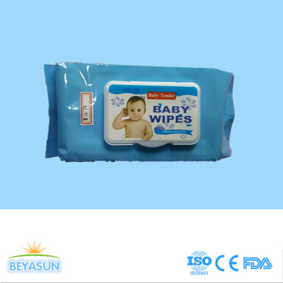 Bébé nettoyant les chiffons humides jetables de Spunlace pour des bébés