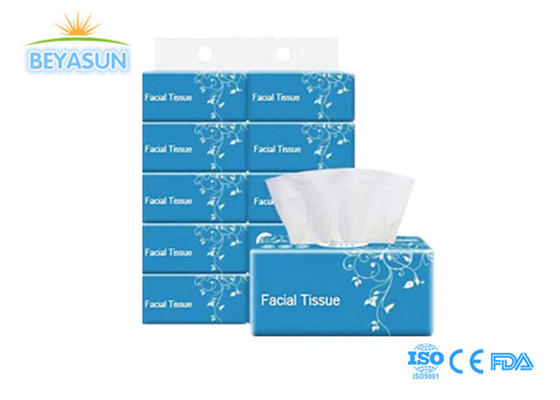 Fabricant professionnel de papier de tissu facial blanc en paquet doux, 2 plis, papier vierge à 100%