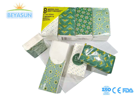 Mouchoir Mini-mouchoirs de poche colorés 7 PCS Pack Cute papier Tissu de nettoyage