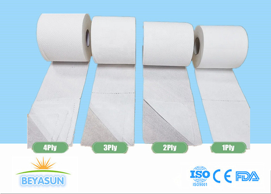 Papier toilette en rouleau de papier solide et absorbable pour salle de bain / hôtel / maison