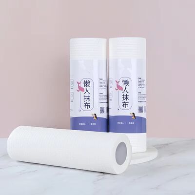 OEM usine à usage unique rouleau de cuisine blanc point gravé absorbant d'huile 60pcs / rouleau papier de cuisine polyvalent